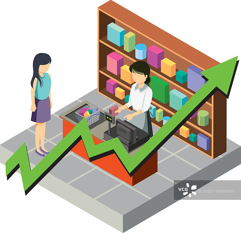 零售环境中的关税上升图片素材