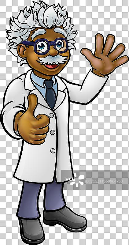 科学家教授卡通人物图片素材