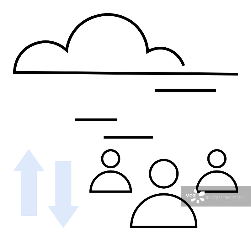 云计算概念，突出数据交换图片素材