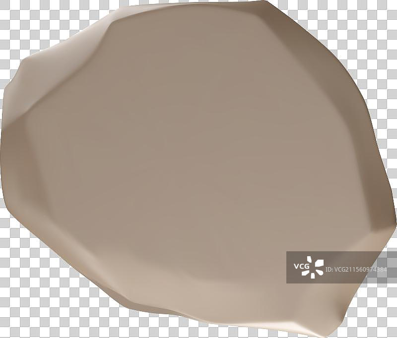 带有透明效果的棕色岩石的3D图标图片素材