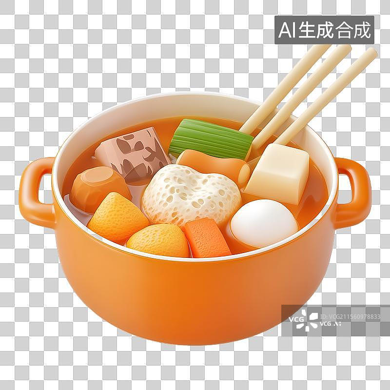 【AI数字艺术】卡通关东煮美食图片素材