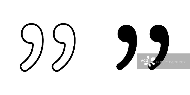 引用右侧图标，线条轮廓和黑色实心。图片素材