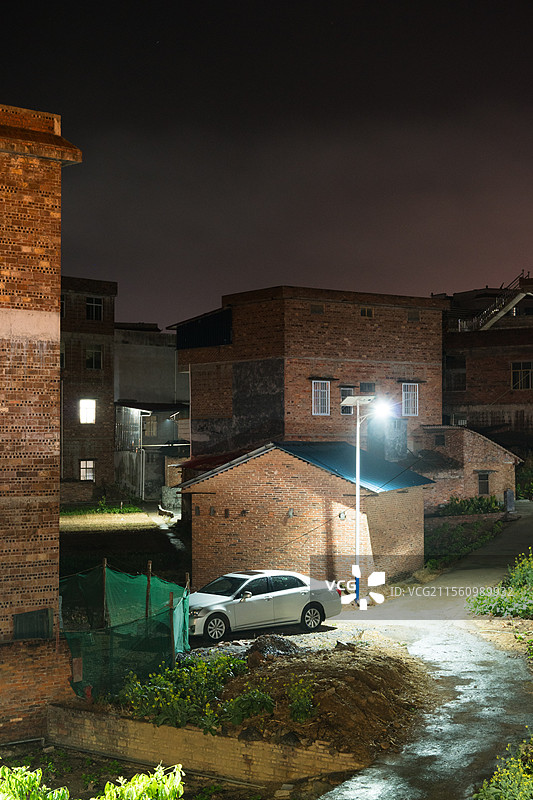 农村夜景图片素材