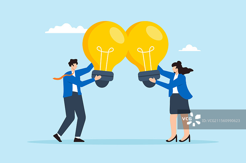 商人和女商人的合成图像图片素材