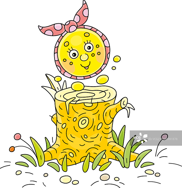 快乐的科洛博克在树桩上跳舞图片素材