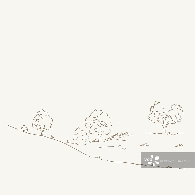 复古风景素描手绘库存图像图片素材