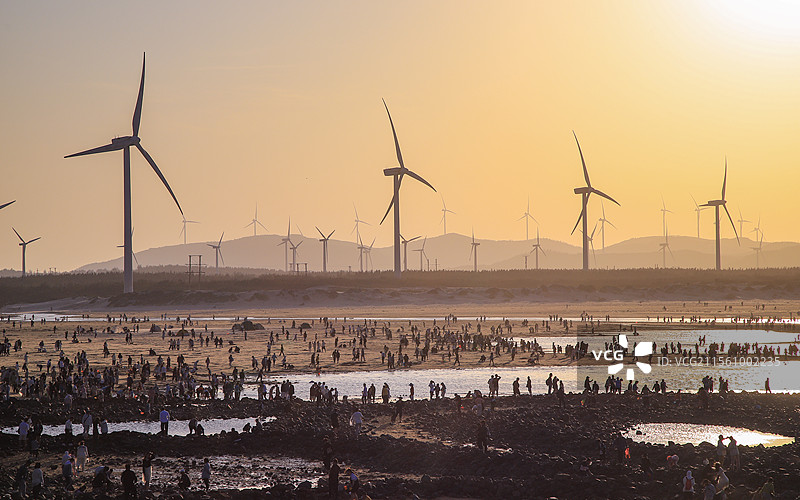 福建福州平潭国际旅游岛-长江澳风电场图片素材