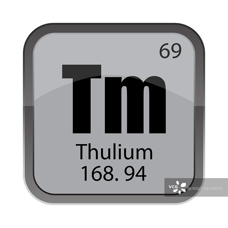 铥元素69号（Thulium，符号Tm）原子形状盒子16894图片素材