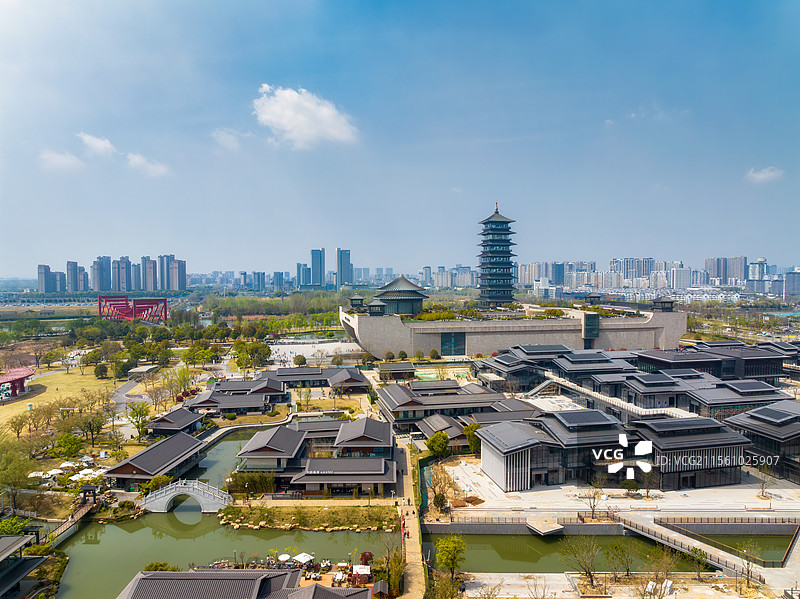 江苏，扬州市，中国大运河博物馆China Grand Canal Museum，运博，运河三湾景区图片素材
