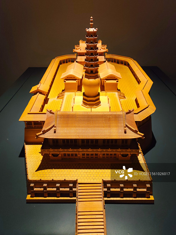 兰州白塔山白塔寺微缩模型图片素材