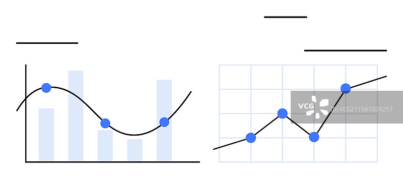 数据可视化，包含折线图的图表图片素材