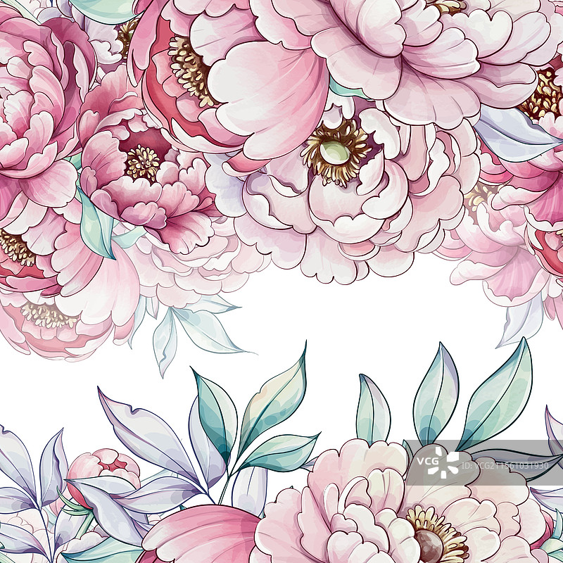 柔和的粉色和白色填满画布，随着图片素材