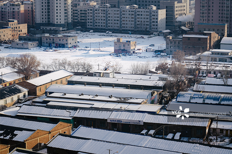 兰州冬日雪景图片素材