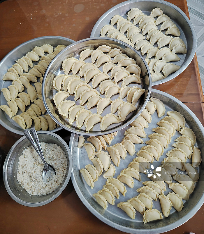 春节传统美食炸油角角仔图片素材