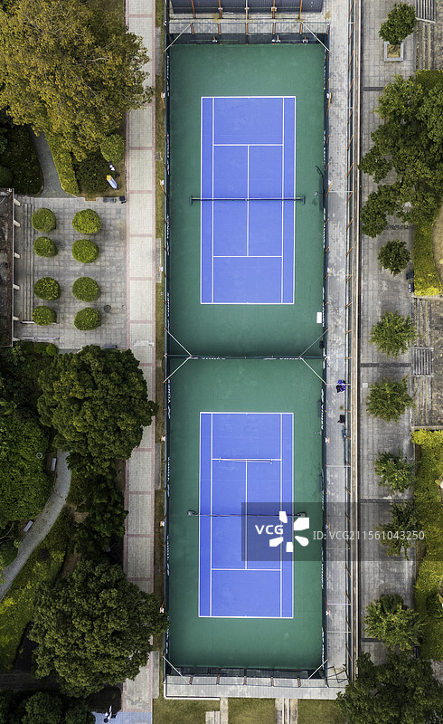 羽毛网球场俯瞰图片素材