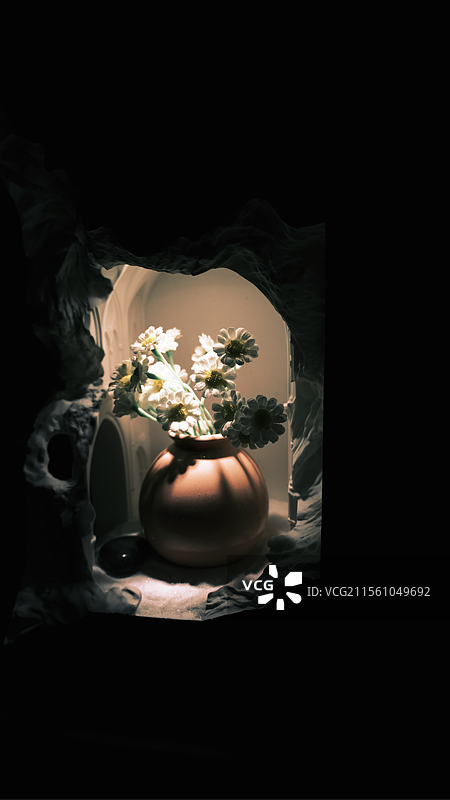 角落里肆意生长的花图片素材