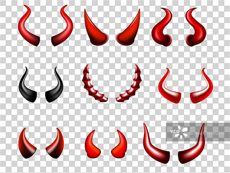 一组逼真的孤立角的EPS文件图片素材