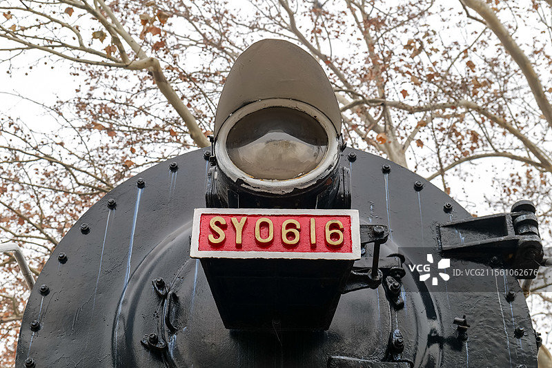 山东济南胶济铁路博物馆上游型蒸汽机车图片素材