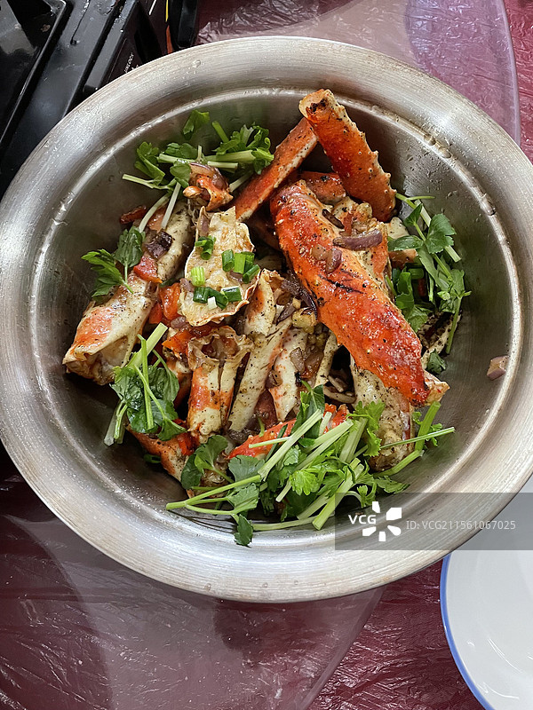 家常孜然蟹腿图片素材