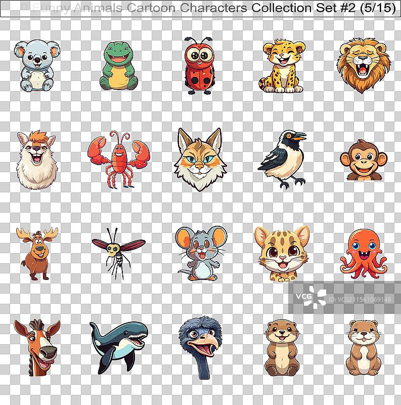 300个搞笑动物卡通角色合集图片素材
