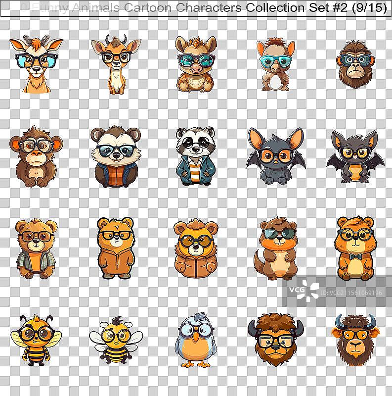 300个搞笑动物卡通角色合集图片素材