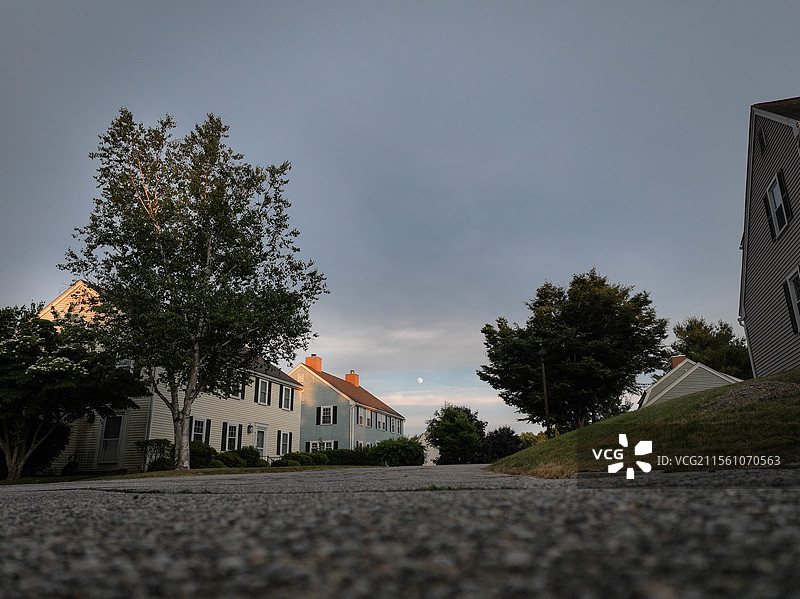 美国小镇夕阳图片素材