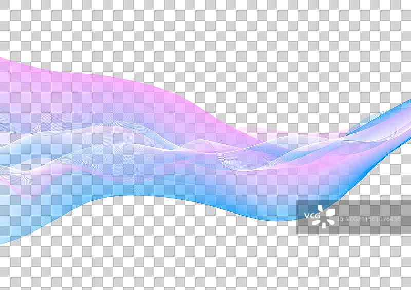 粉蓝色波浪背景图片素材