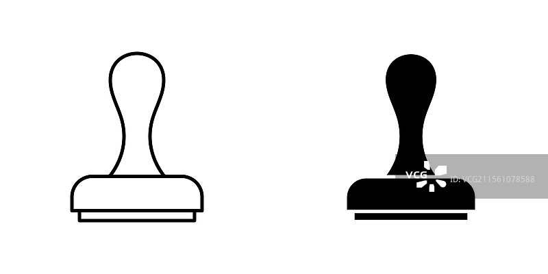 白色背景上的邮票图标符号集合图片素材