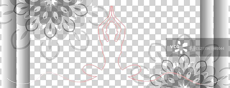 国际瑜伽日海报，女性在做瑜伽姿势图片素材