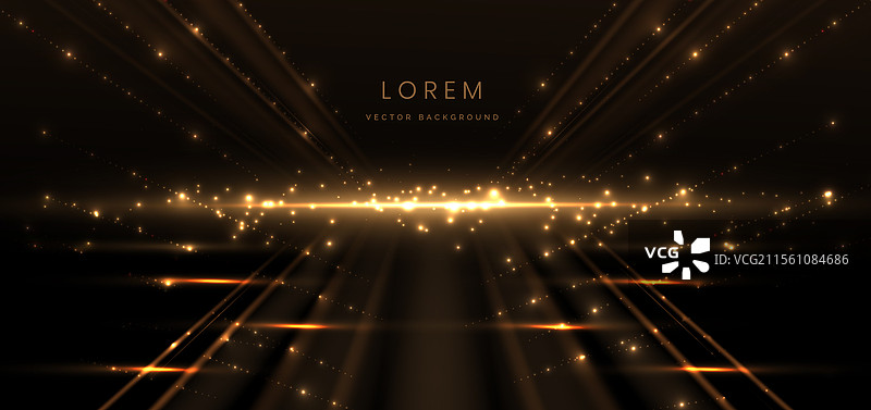 抽象奢华的金色光效闪耀着图片素材