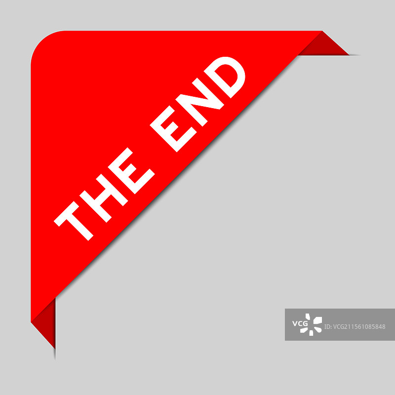 红色角标横幅，上面写着“the”图片素材