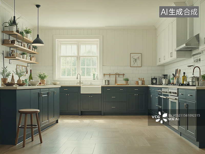 【AI数字艺术】现代厨房图片素材