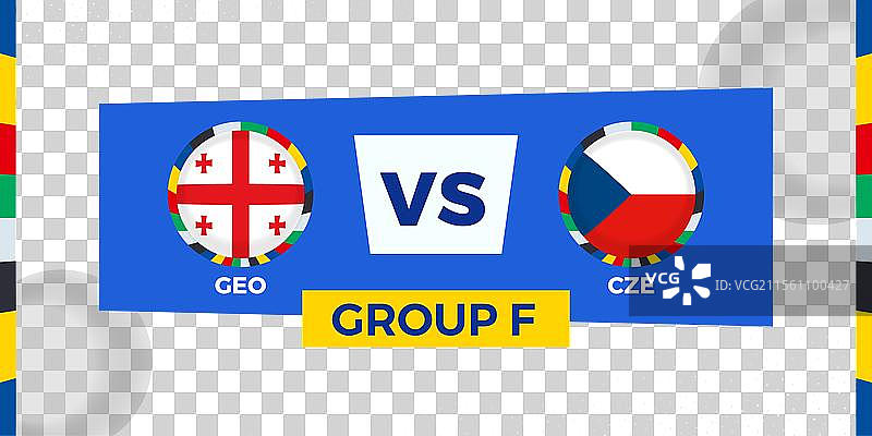格鲁吉亚对捷克共和国的足球比赛在小组赛中进行图片素材