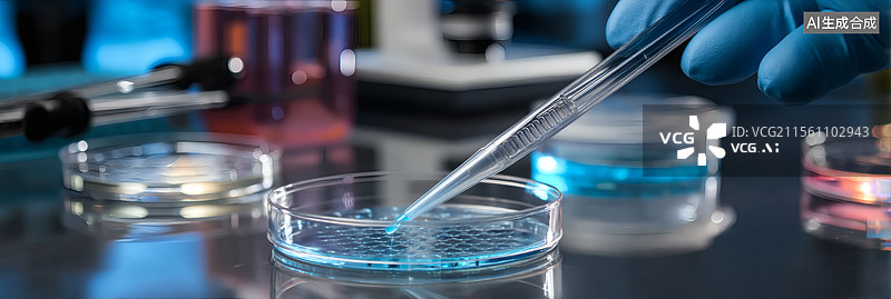 【AI数字艺术】实验室科研人员正在进行实验图片素材