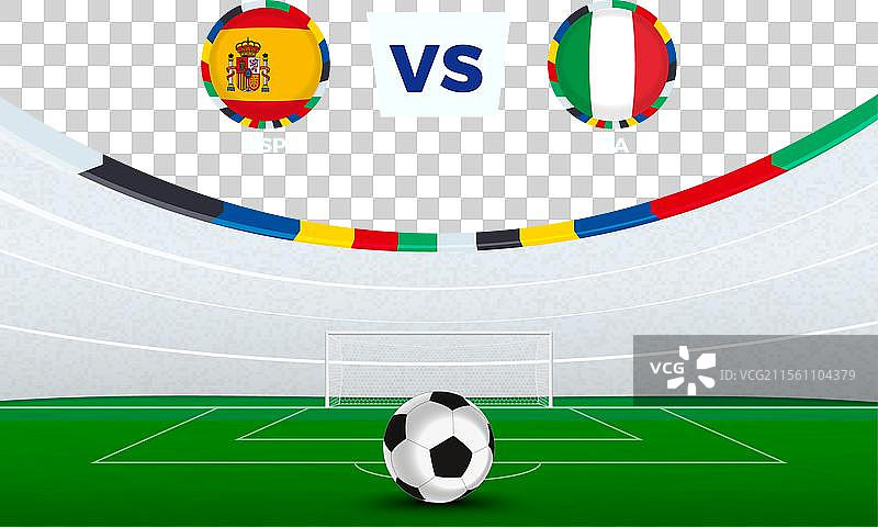 西班牙与对方的足球比赛场馆图片素材