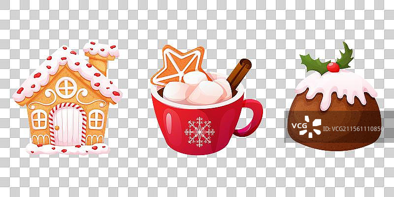 传统布丁圣诞蛋糕图片素材