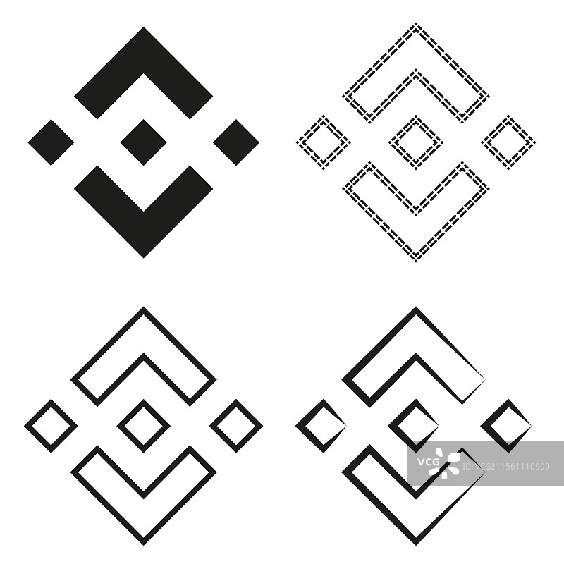 几何形状图标抽象方形符号图片素材