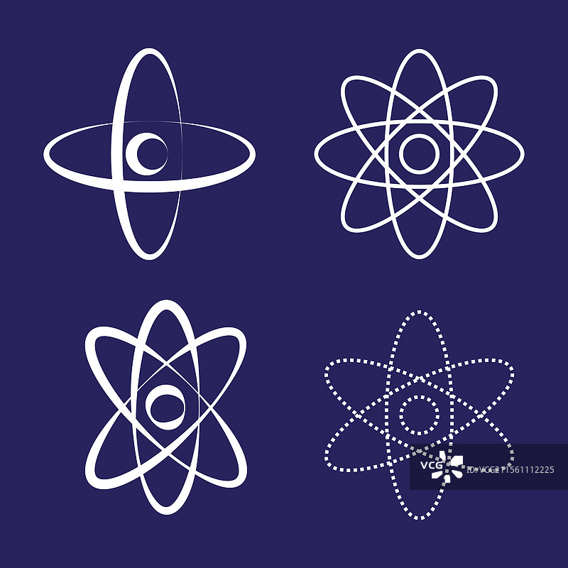 原子结构图标 科学 核符号图片素材