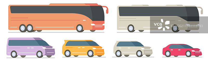 大巴车旅行车辆图标简单极简图片素材