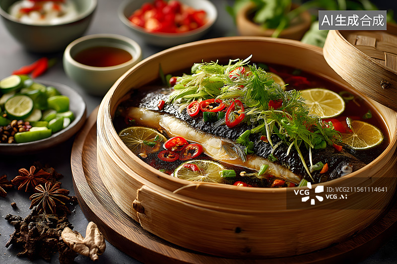 【AI数字艺术】中餐-水煮鱼图片素材