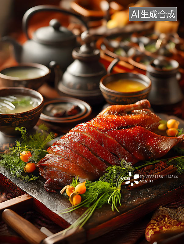 【AI数字艺术】一份烤鸭图片素材