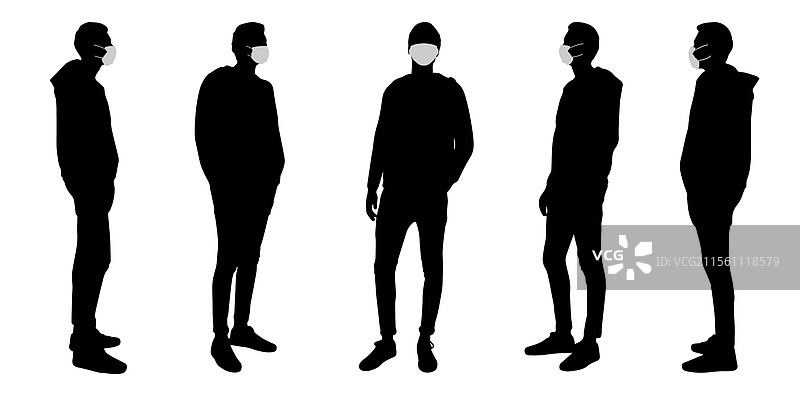 概念性剪影，男人在交谈时图片素材