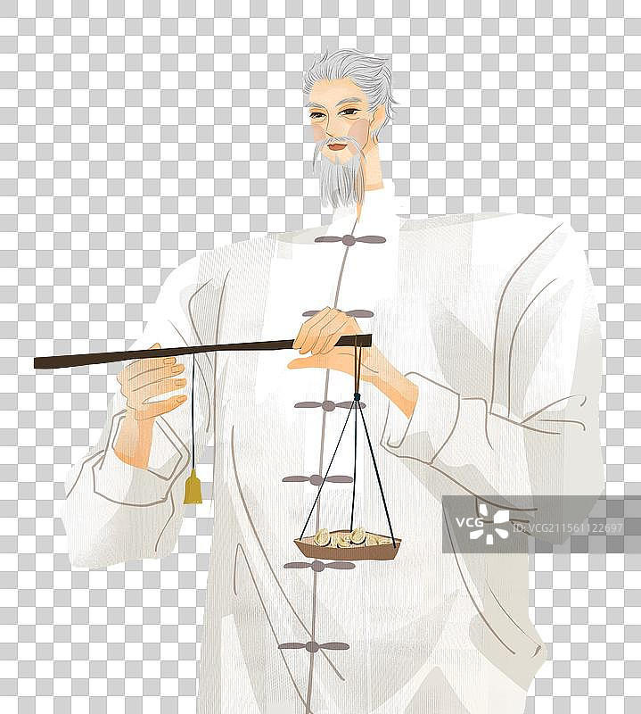 老中医插画元素图片素材