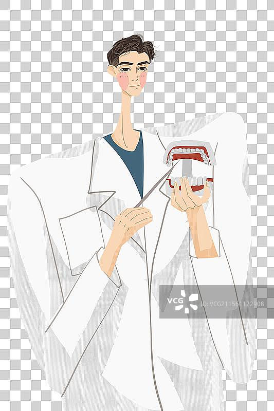 牙医插画元素图片素材