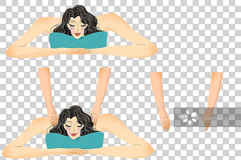 按摩插画图片素材