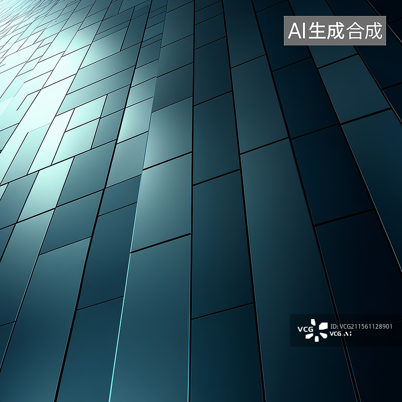 【AI数字艺术】现代建筑玻璃幕墙图片素材
