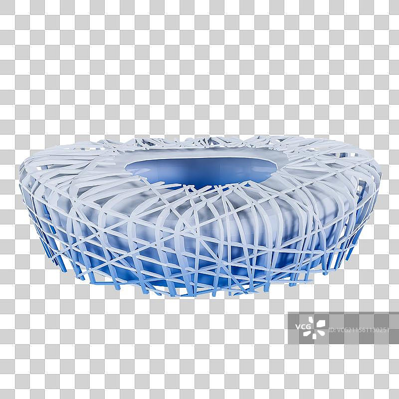 3D立体北京地标鸟巢国家体育场免抠元素图片素材