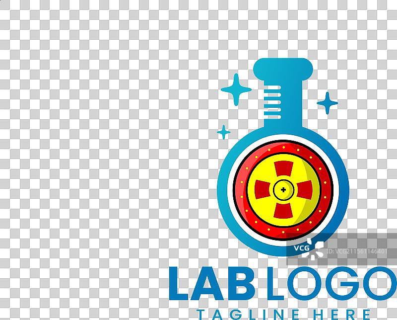 扁平现代简约实验室徽章logo模板图片素材