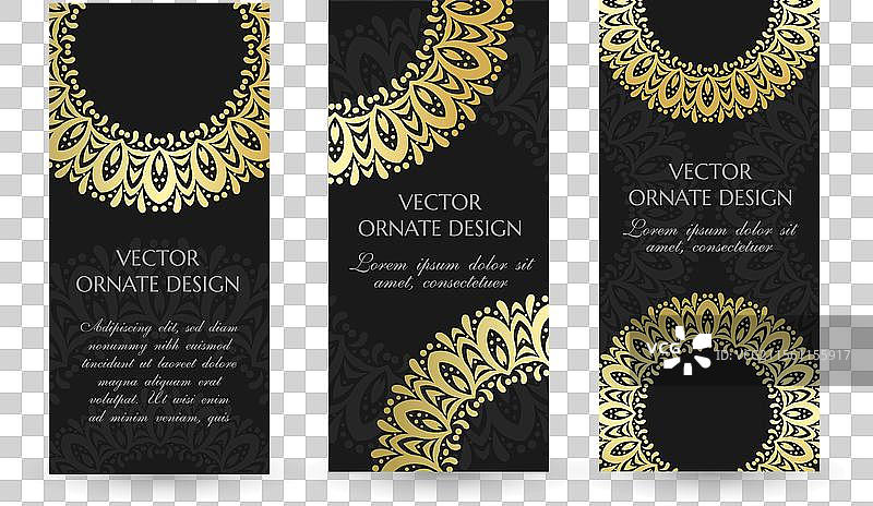 奢华的圆形图案垂直传单图片素材