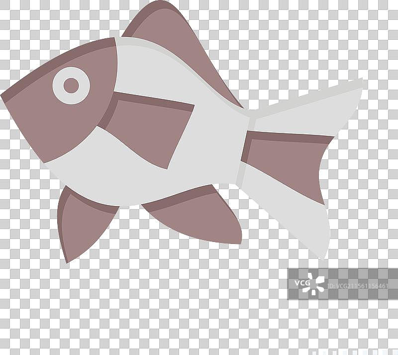 与海鲜相关的平面大西洋鱼图标图片素材